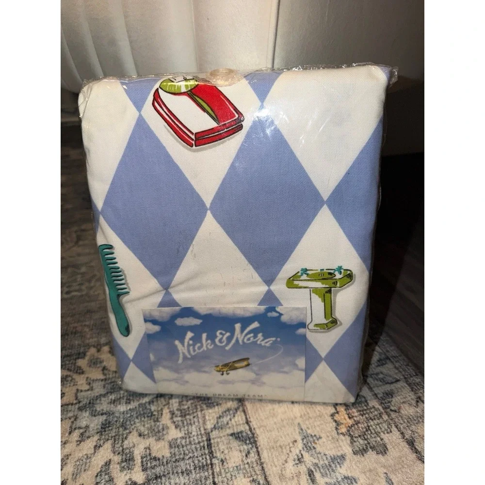 Nick & Nora The Dream Team Shower Curtain Vintage